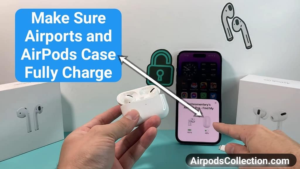 Fully charged AirPods and case 